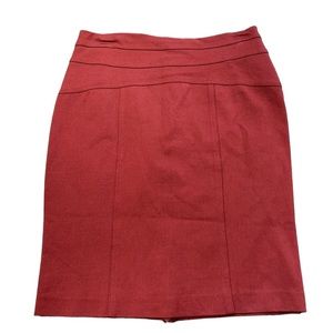 Thalian Pencil Skirt Womens Sz 8 Waist 29" Maroon Straight Career Skirt Stretch